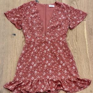 Sage the Label Pink Floral Mini Dress
